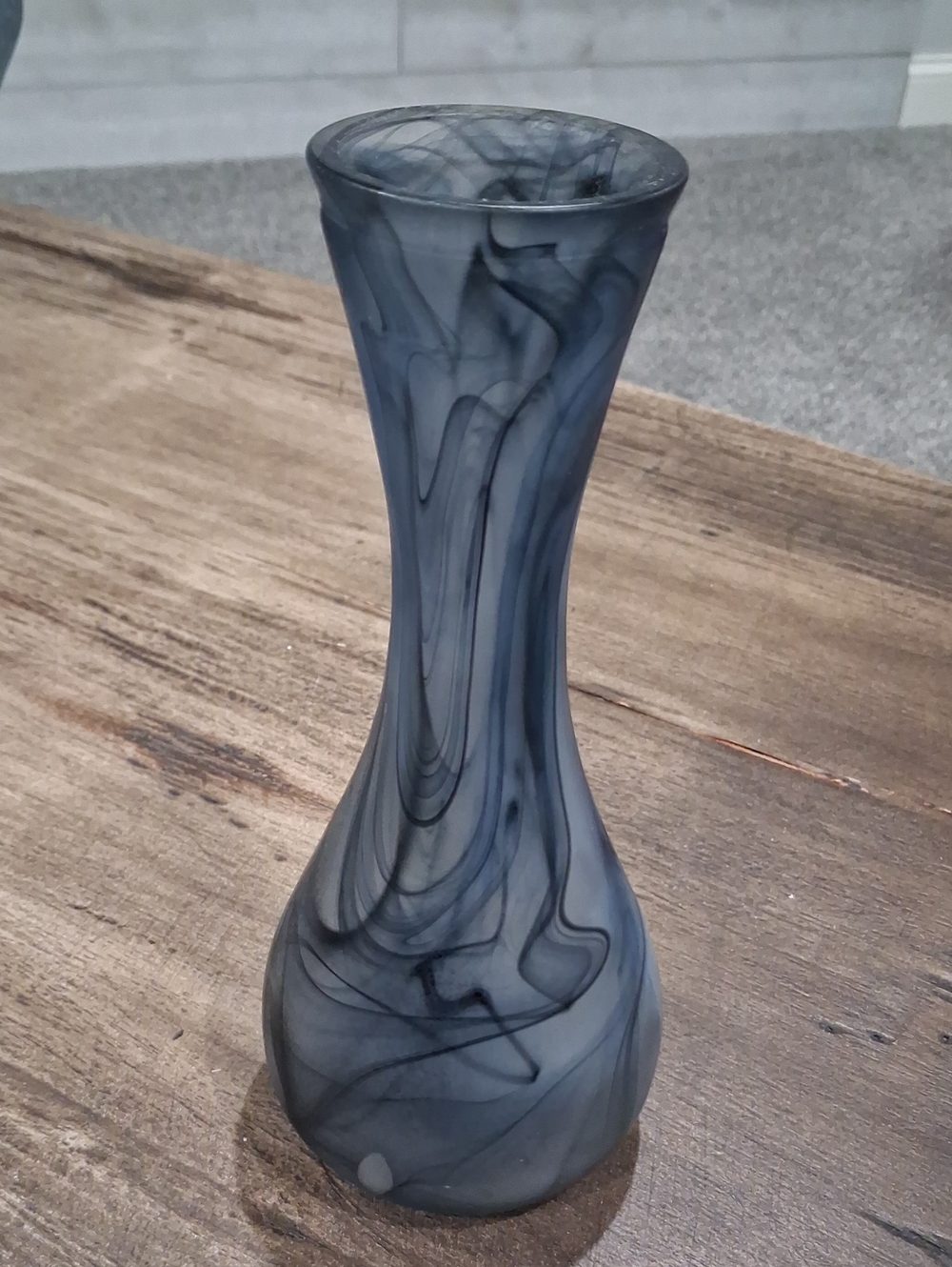 9" Hand Blown Blue Vase